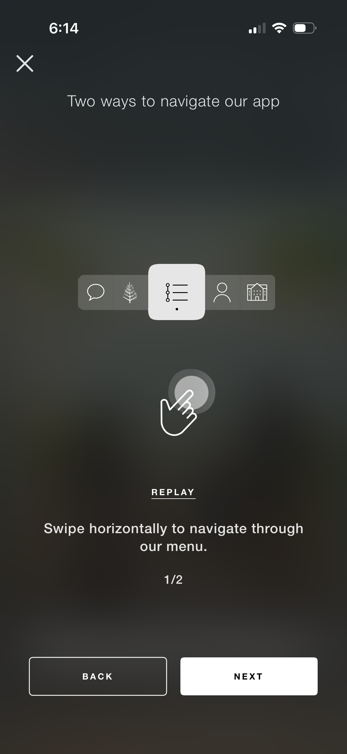 four-seasons navigation screenshot